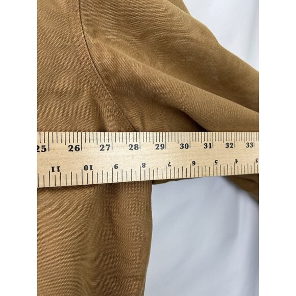 VTG Carhartt Jacket Men 3XL Hooded Full Zip Workwear J140 BRN Quilted Lined USA - Picture 4 of 16